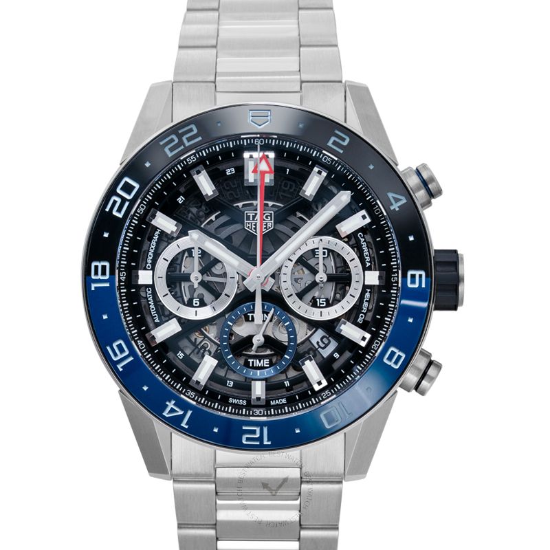  Shop Authentic Tag Heuer Carrera Chronograph Blue Dial Silver Steel Strap Watch for Men - CBG2A1Z.BA0658 - Luxxuri