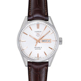  Shop Authentic Tag Heuer Carrera Calibre 5 Automatic White Dial Brown Leather Strap Watch for Men - WAR201D.FC6291 - Luxxuri