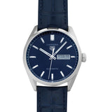  Shop Authentic Tag Heuer Carrera Day Date Blue Dial Blue Leather Strap Watch for Men - WBN2012.FC6502 - Luxxuri