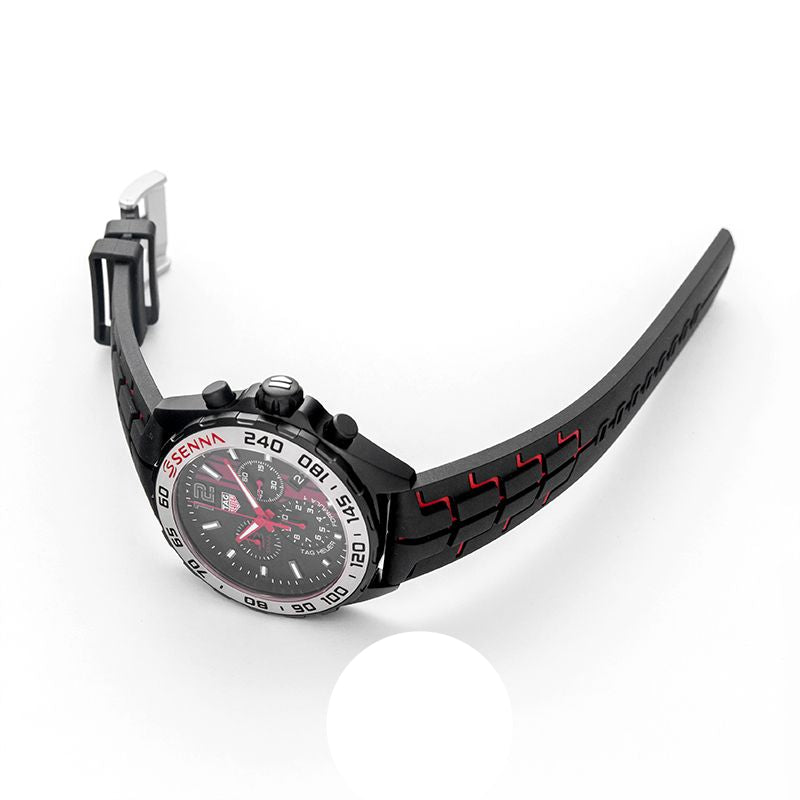  Shop Authentic Tag Heuer Formula 1 Ayrton Senna Limited Edition Black Dial Two Tone Rubber Strap Watch for Men - CAZ1019.FT8027 - Luxxuri