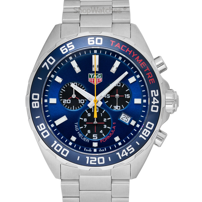  Shop Authentic Tag Heuer Formula 1 Aston Martin Red Bull Racing Blue Dial Silver Steel Strap Watch for Men - CAZ101AB.BA0842 - Luxxuri