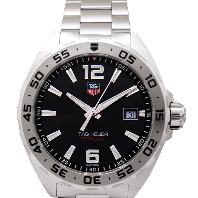  Shop Authentic Tag Heuer Formula 1 Stainless Steel 41mm Black Dial Silver Steel Strap Watch for Men - WAZ1112.BA0875 - Luxxuri