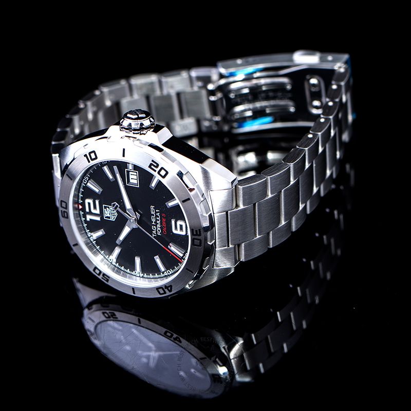  Shop Authentic Tag Heuer Formula 1 Automatic Black Dial Silver Steel Strap Watch for Men - WAZ2113.BA0875 - Luxxuri