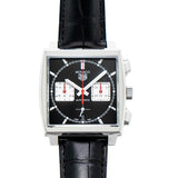  Shop Authentic Tag Heuer Monaco Automatic Chronograph Black Dial Black Leather Strap Watch for Men - CBL2113.FC6177 - Luxxuri