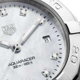  Shop Authentic Tag Heuer Aquaracer Diamonds Mother of Pearl Dial Silver Steel Strap Watch for Women - WBD1414.BA0741 - Luxxuri