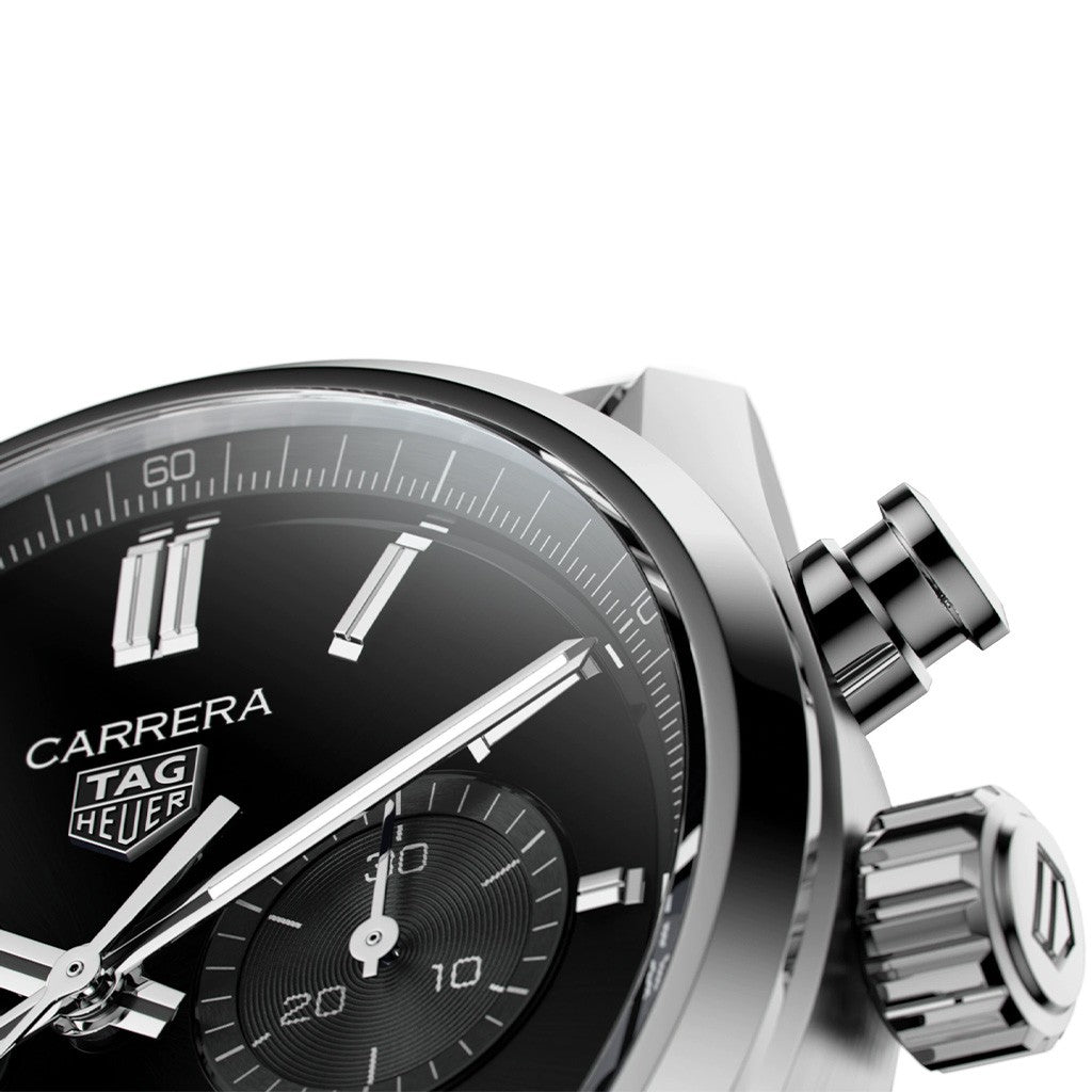  Shop Authentic Tag Heuer Carrera Chronograph Black Dial Silver Steel Strap Watch for Men - CBN2010.BA0642 - Luxxuri