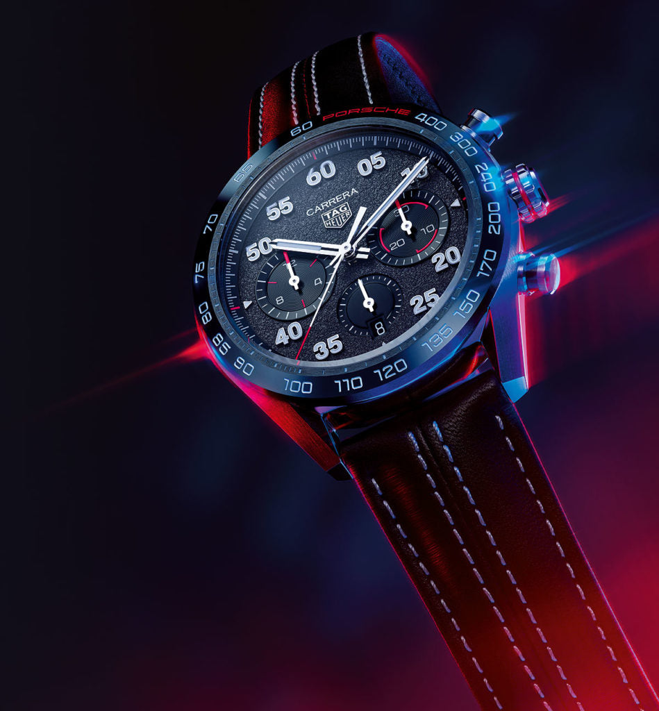  Shop Authentic Tag Heuer Carrera Porsche Chronograph Special Edition Black Dial Black Leather Strap Watch for Men - CBN2A1F.FC6492 - Luxxuri
