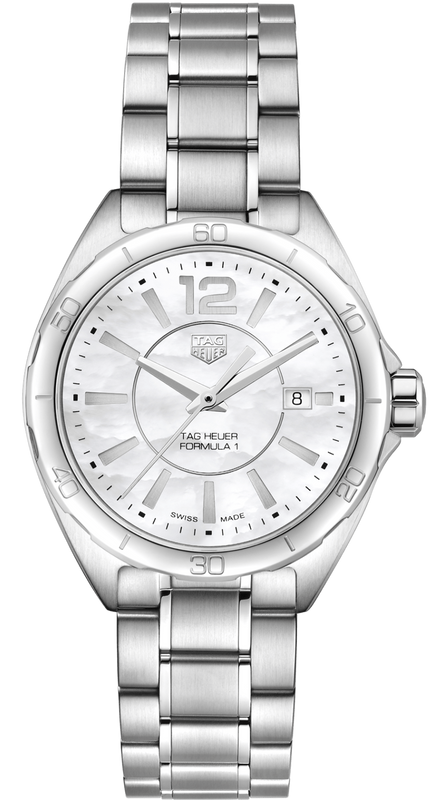  Shop Authentic Tag Heuer Formula 1 Quartz Mother of Pearl White Dial Silver Steel Strap Watch for Women - WBJ1418.BA0664 - Luxxuri