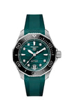  Shop Authentic Tag Heuer Aquaracer Professional 300 Automatic Diamonds Green Dial Green Rubber Strap Watch for Women - WBP231G.FT6226 - Luxxuri