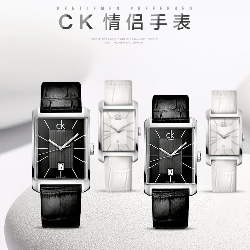  Shop Authentic Calvin Klein Window White Dial White Leather Strap Watch for Women - K2M23120 - Luxxuri
