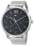  Shop Authentic Tommy Hilfiger Damon Quartz Chronograph Black Dial Silver Mesh Bracelet Watch for Men - 1791415 - Luxxuri