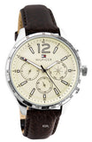  Shop Authentic Tommy Hilfiger Gavin Chronograph White Dial Brown Leather Strap Watch for Men - 1791467 - Luxxuri