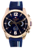 Shop Authentic Tommy Hilfiger Decker Multifunction Blue Dial Blue Rubber Strap Watch for Men - 1791474 - Luxxuri