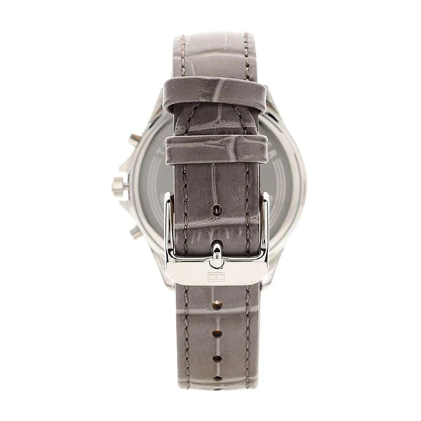  Shop Authentic Tommy Hilfiger Ari Diamonds White Dial Grey Leather Strap Watch for Women - 1781980 - Luxxuri