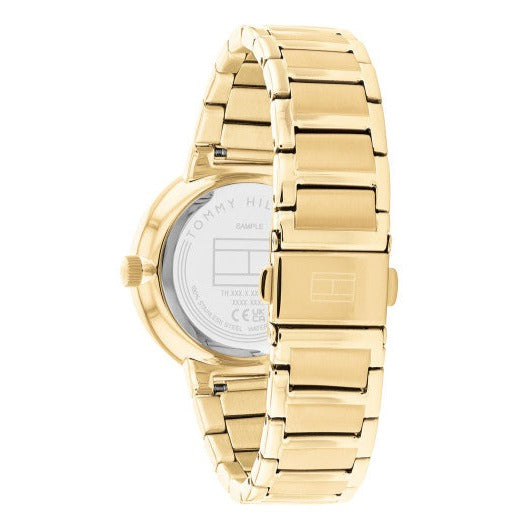  Shop Authentic Tommy Hilfiger Joy Analog Gold Dial Gold Steel Strap Watch For Women - 1782536 - Luxxuri