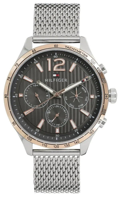  Shop Authentic Tommy Hilfiger Gavin Chronograph Quartz Grey Dial Silver Mesh Bracelet Watch for Men - 1791466 - Luxxuri