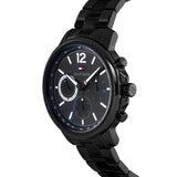  Shop Authentic Tommy Hilfiger London Chronograph Black Dial Black Steel Strap Watch for Men - 1791529 - Luxxuri