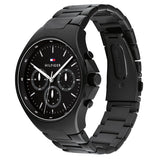  Shop Authentic Tommy Hilfiger Justin Chronograph Black Dial Black Steel Strap Watch For Men - 1792055 - Luxxuri