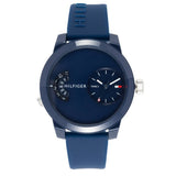  Shop Authentic Tommy Hilfiger Denim Blue Dial Blue Rubber Strap Watch for Men - 1791556 - Luxxuri