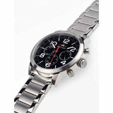  Shop Authentic Tommy Hilfiger Jake Chronograph Black Dial Silver Steel Strap Watch for Men - 1791234 - Luxxuri