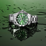  Shop Authentic Tag Heuer Aquaracer Diamonds Emerald Green Dial Silver Steel Strap Watch for Women - WBD1316.BA0740 - Luxxuri