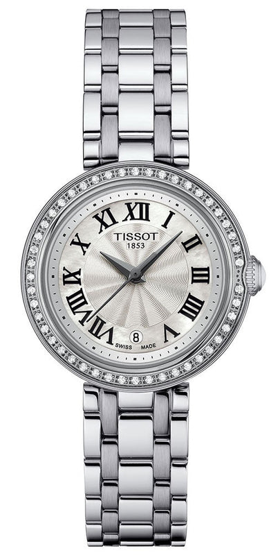  Shop Authentic Tissot Bellissima Small Lady Diamonds Silver Dial Silver Steel Strap Watch For Women - T126.010.61.113.00 - Luxxuri