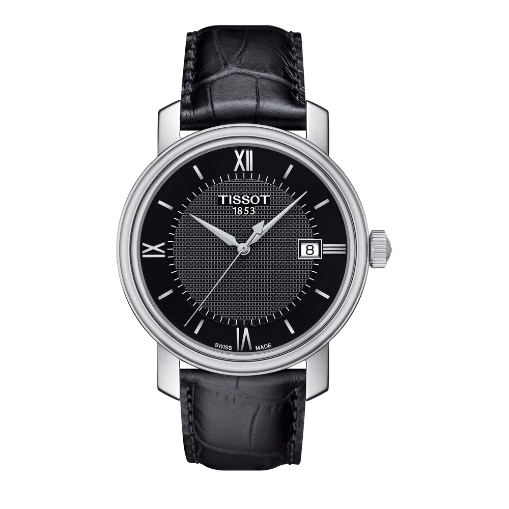  Shop Authentic Tissot T Classic Bridgeport Black Dial Black Leather Strap Watch For Men - T097.410.16.058.00 - Luxxuri