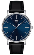Tissot Everytime Gent Blue Dial Black Leather Strap Watch for Men - T143.410.16.041.00