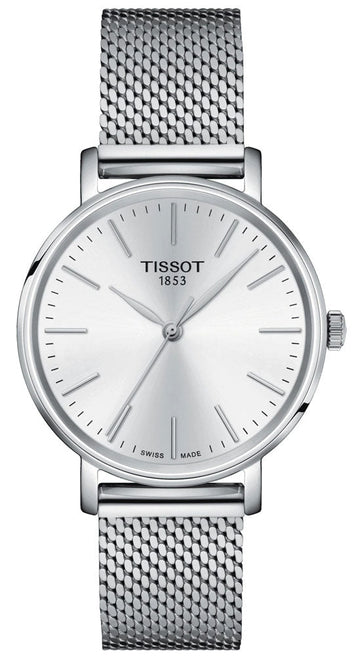  Shop Authentic Tissot Everytime Lady Silver Dial Silver Mesh Bracelet Watch for Women - T143.210.11.011.00 - Luxxuri