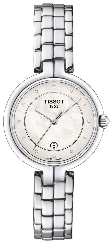  Shop Authentic Tissot T Lady Flamingo Diamonds White Dial Silver Steel Strap Watch For Women - T094.210.11.116.01 - Luxxuri