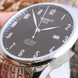  Shop Authentic Tissot T Classic Powermatic 80 Black Dial Silver Steel Strap Watch For Men - T41.1.483.52 - Luxxuri