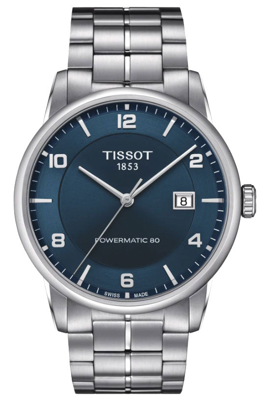  Shop Authentic Tissot Luxury Powermatic 80 Blue Dial Silver Steel Strap Watch For Men - T086.407.11.047.00 - Luxxuri
