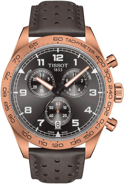  Shop Authentic Tissot T Sport PRS 516 Chronograph Grey Dial Grey Leather Strap Watch for Men - T131.617.36.082.00 - Luxxuri