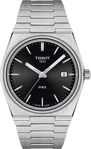  Shop Authentic Tissot PRX Quartz Black Dial Silver Steel Strap Watch For Men - T137.410.11.051.00 - Luxxuri