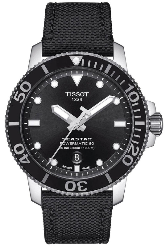  Shop Authentic Tissot Seastar 1000 Powermatic 80 Black Dial Black Nylon Strap Watch For Men - T120.407.17.051.00 - Luxxuri