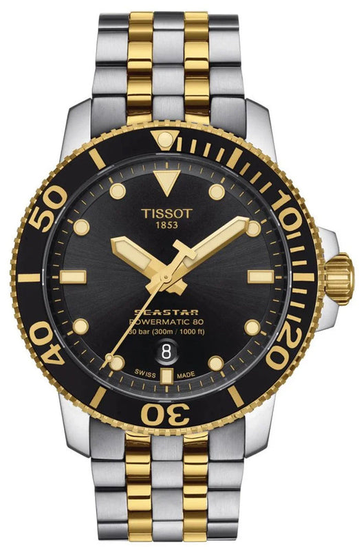  Shop Authentic Tissot Seastar 1000 Powermatic 80 Black Dial Two Tone Steel Strap Watch For Men - T120.407.22.051.00 - Luxxuri