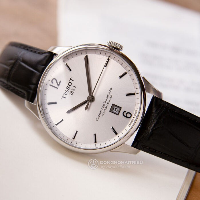  Shop Authentic Tissot Chemin Des Tourelles Powermatic 80 Silver Dial Black Leather Strap Watch For Men - T099.407.16.037.00 - Luxxuri