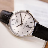  Shop Authentic Tissot Chemin Des Tourelles Powermatic 80 Silver Dial Black Leather Strap Watch For Men - T099.407.16.037.00 - Luxxuri