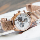  Shop Authentic Tissot T Classic PR 100 Chronograph Silver Dial Rose Gold Mesh Bracelet Watch For Men - T101.417.33.031.01 - Luxxuri