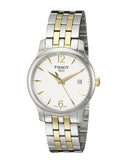  Shop Authentic Tissot T Classic Tradition White Dial Two Tone Mesh Bracelet Watch for Women - T063.210.22.037.00 - Luxxuri