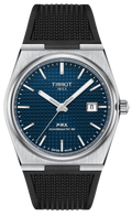 Tissot PRX Powermatic 80 Blue Dial Black Rubber Strap Watch for Men - T137.407.17.041.00