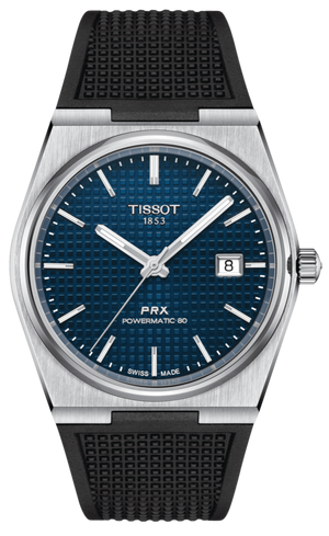  Shop Authentic Tissot PRX Powermatic 80 Blue Dial Black Rubber Strap Watch for Men - T137.407.17.041.00 - Luxxuri