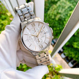  Shop Authentic Tissot Chemin des Tourelles Automatic Chronograph White Dial Silver Steel Strap Watch for Men - T099.427.11.038.00 - Luxxuri