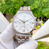  Shop Authentic Tissot Chemin des Tourelles Automatic Chronograph White Dial Silver Steel Strap Watch for Men - T099.427.11.038.00 - Luxxuri