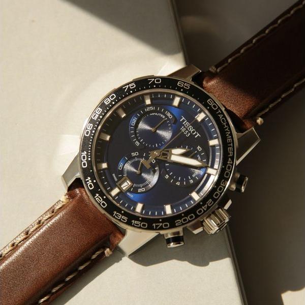  Shop Authentic Tissot Supersport Chrono Blue Dial Brown Leather Strap Watch For Men - T125.617.16.041.00 - Luxxuri