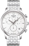  Shop Authentic Tissot T Classic Tradition Chronograph White Dial Silver Steel Strap Watch For Men - T063.617.11.037.00 - Luxxuri