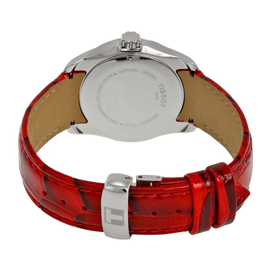  Shop Authentic Tissot Couturier White Dial Red Leather Watch For Women - T035.210.16.011.01 - Luxxuri