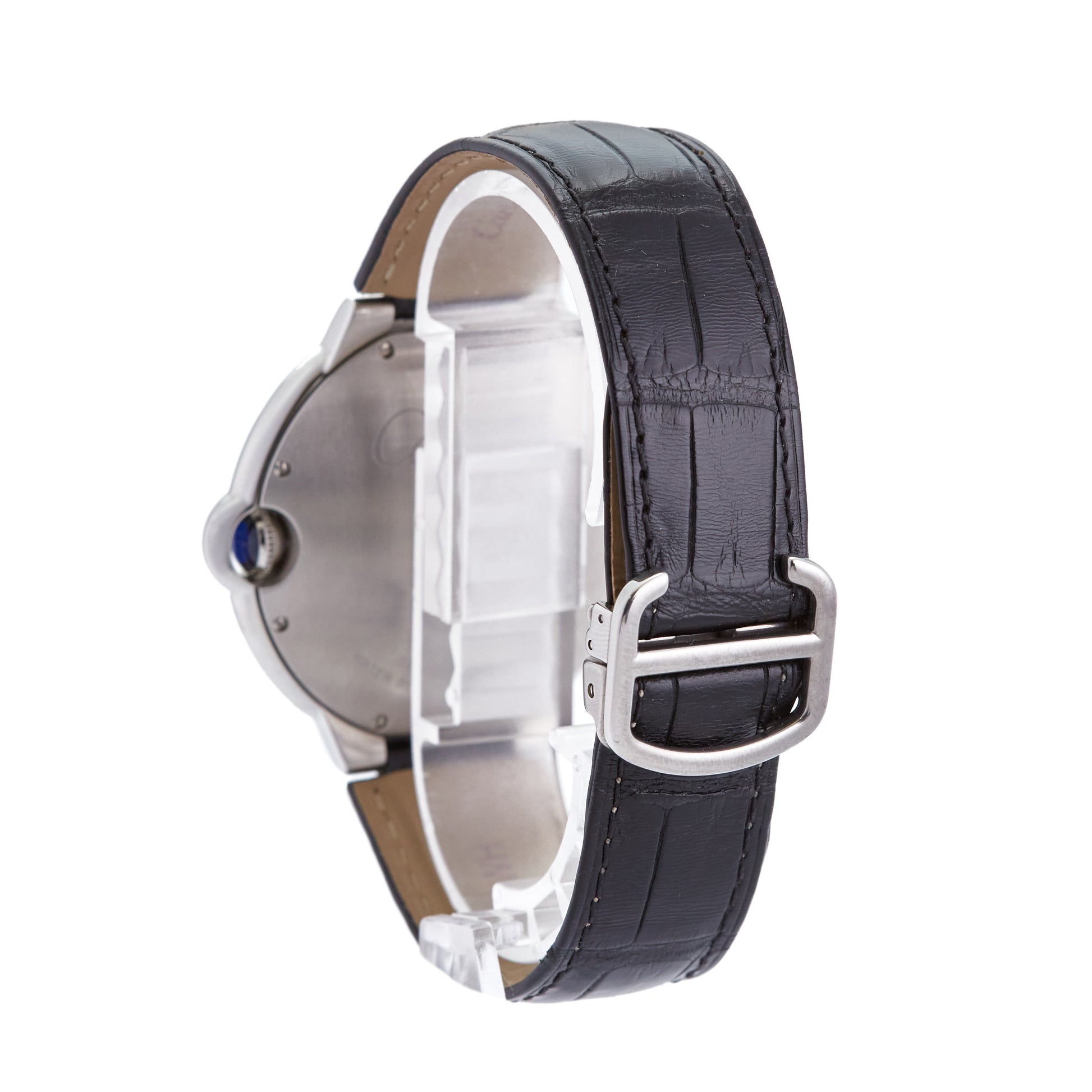  Shop Authentic Cartier Ballon Bleu De Cartier Black Dial Black Leather Strap Watch for Men - WSBB0003 - Luxxuri