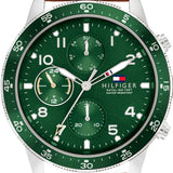  Shop Authentic Tommy Hilfiger Jimmy Chronograph Green Dial Brown Leather Strap Watch For Men - 1791948 - Luxxuri