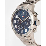  Shop Authentic Tommy Hilfiger Trent Chronograph Blue Dial Silver Steel Strap Watch for Men - 1791053 - Luxxuri